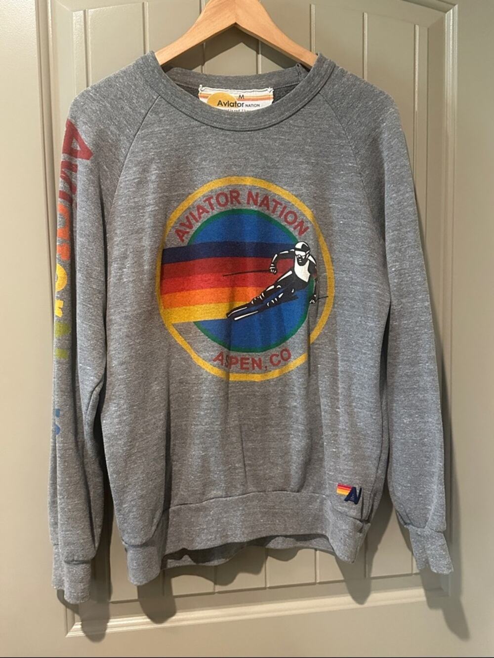 AVIATOR NATION Aspen Crewneck Sweatshirt M